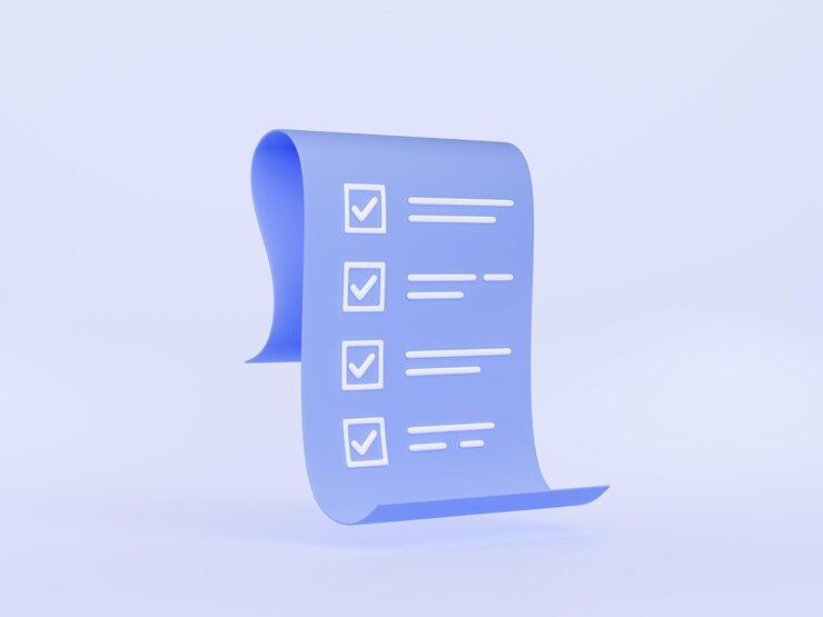 Free Photo 3d render todo check list with ticks task or test