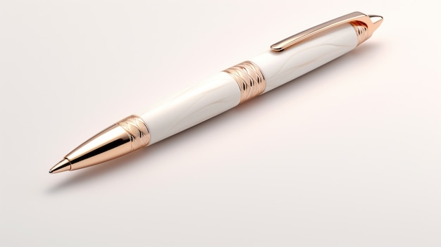 Free photo 3d render of white fountain pen