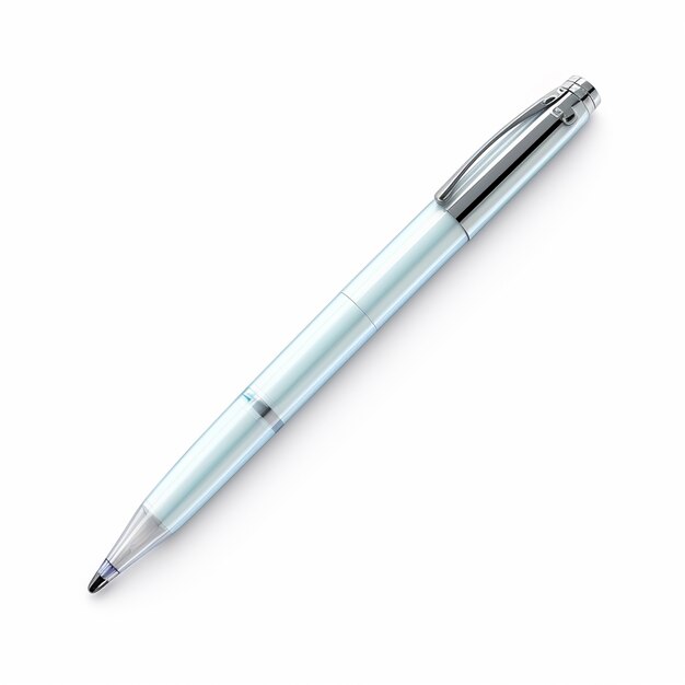 3d render of white fountain pen