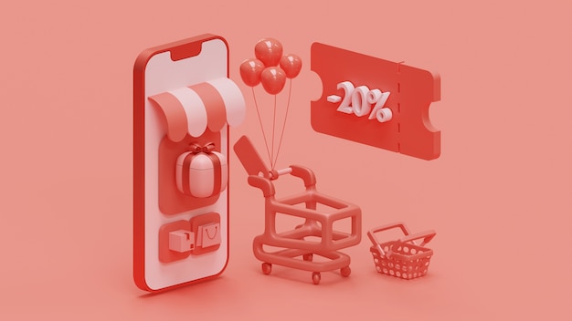 3d rendering of 3d discount numbers