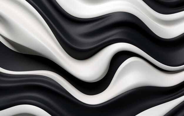 3d rendering of abstract black and white background