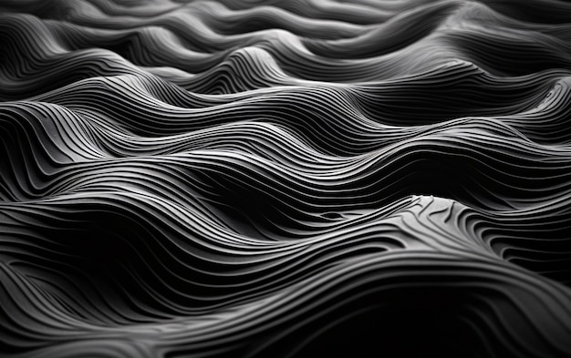 Free photo 3d rendering of abstract black and white background