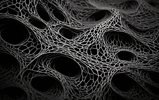 Free photo 3d rendering of abstract black and white background