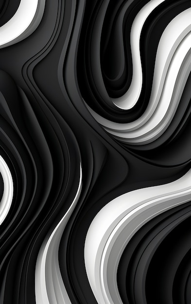 Foto gratuita rappresentazione 3d del fondo bianco e nero astratto