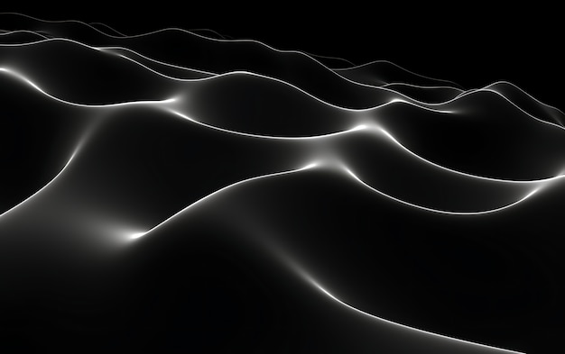 Free photo 3d rendering of abstract black and white background