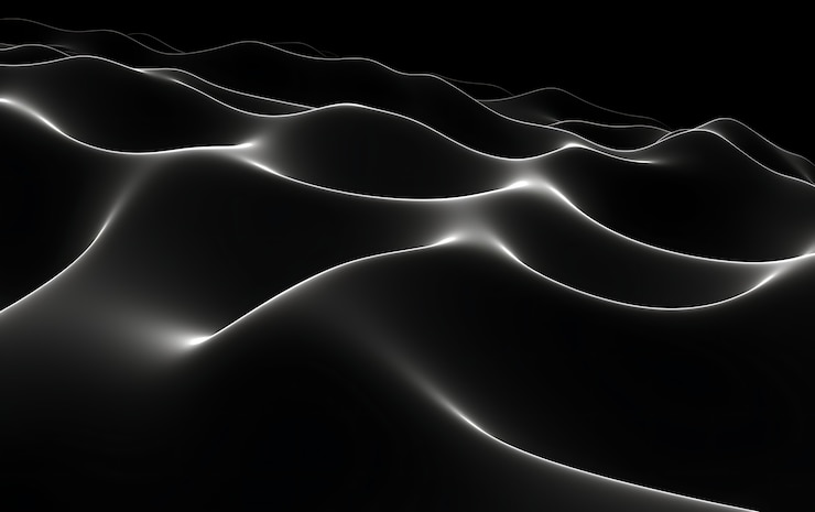 Free Photo 3d rendering of abstract black and white background