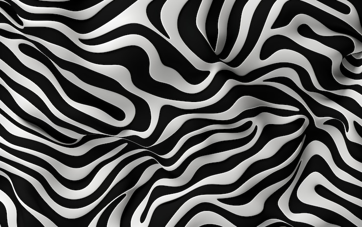 Free Photo 3d rendering of abstract black and white background