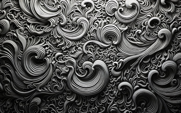 3d rendering of abstract black and white background