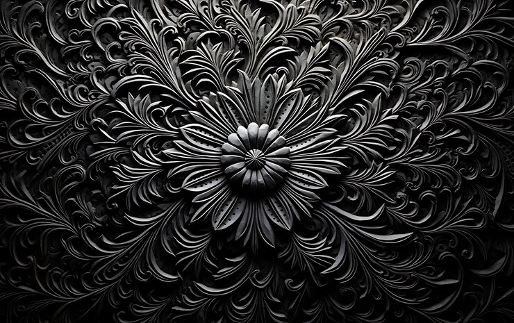 Бесплатный Фотография 3d-рендеринг абстрактного черно-белого фона