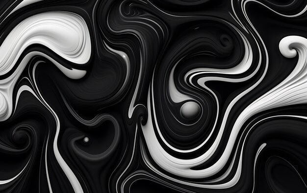 3d rendering of abstract black and white background