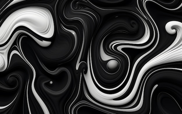 黒と白の抽象的な背景の 3 d レンダリング