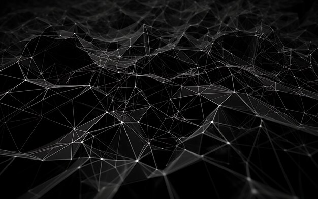 추상 흑백 배경의 3d 렌더링