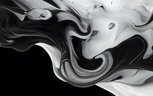 3D-рендеринг абстрактного черно-белого фона