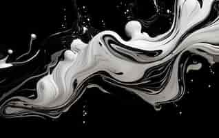 Free photo 3d rendering of abstract black and white background