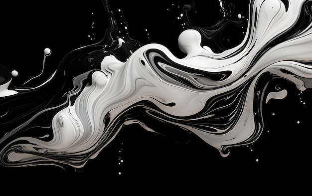 3D-рендеринг абстрактного черно-белого фона