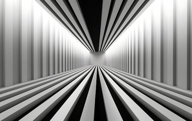 Free photo 3d rendering of abstract black and white background