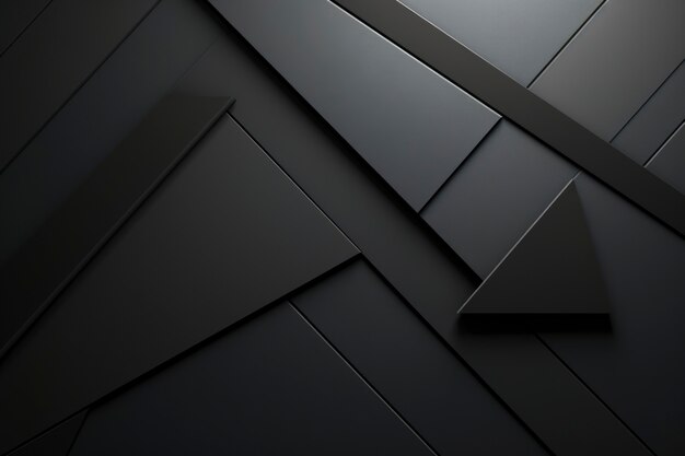 3d rendering of abstract black and white geometric background
