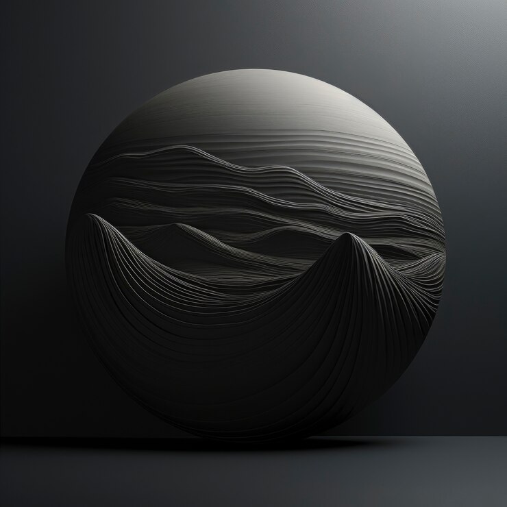 Free Photo 3d rendering of abstract black and white geometric background