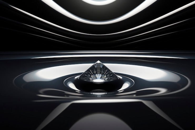 Free Photo 3d rendering of abstract black and white geometric background