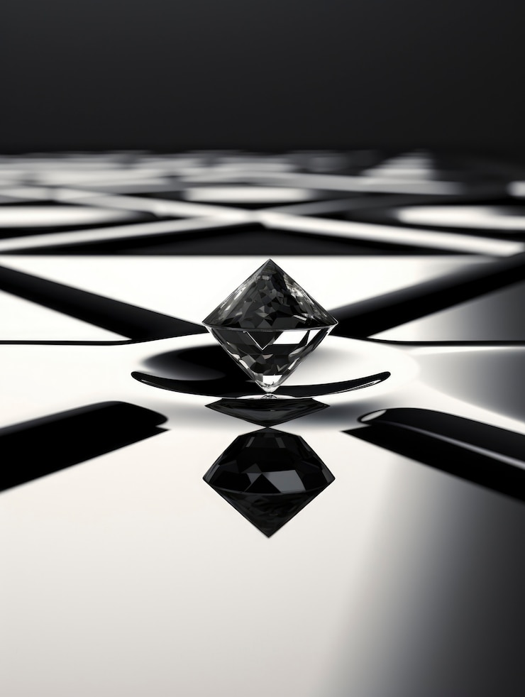 Free Photo 3d rendering of abstract black and white geometric background