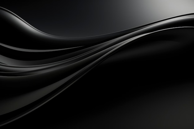 3d rendering of abstract black and white waves