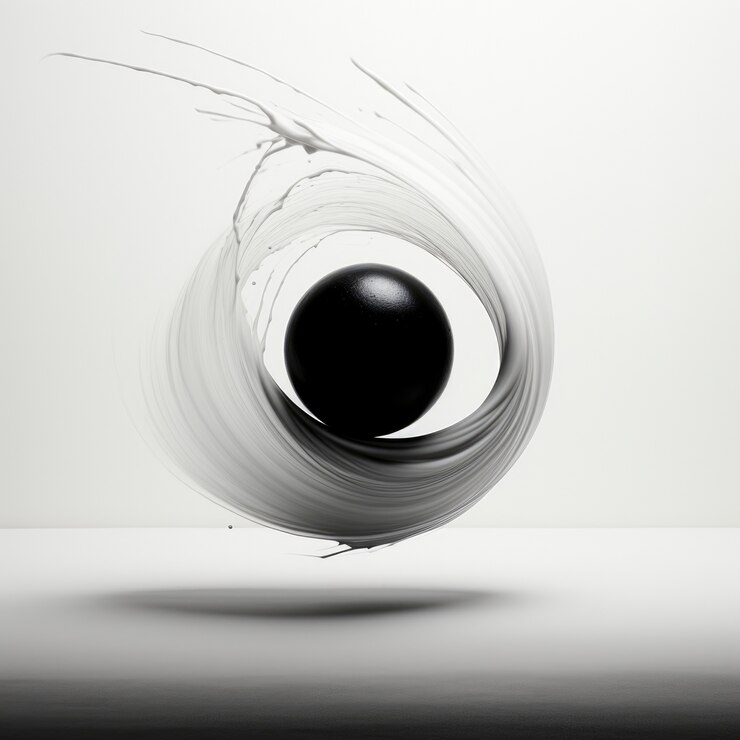Free Photo 3d rendering of abstract black and white