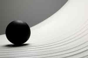 Free photo 3d rendering of abstract black and white