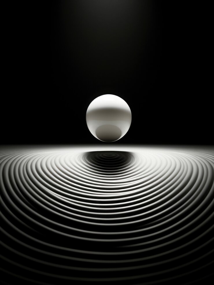 Free Photo 3d rendering of abstract black and white