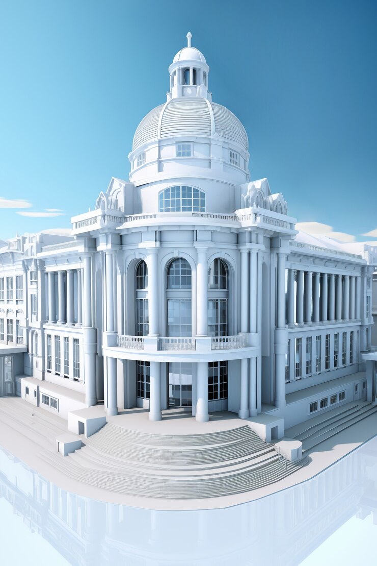 Бесплатный Фотография 3d-рендеринг абстрактного здания