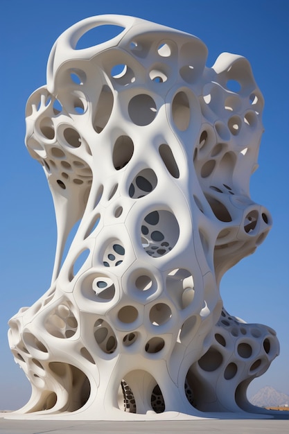 抽象的な建物の 3D レンダリング
