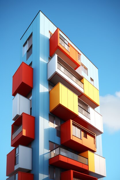 3d rendering of abstract building