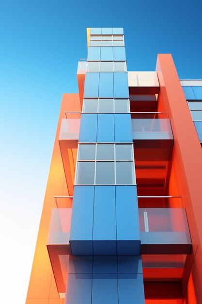 3d rendering of abstract building