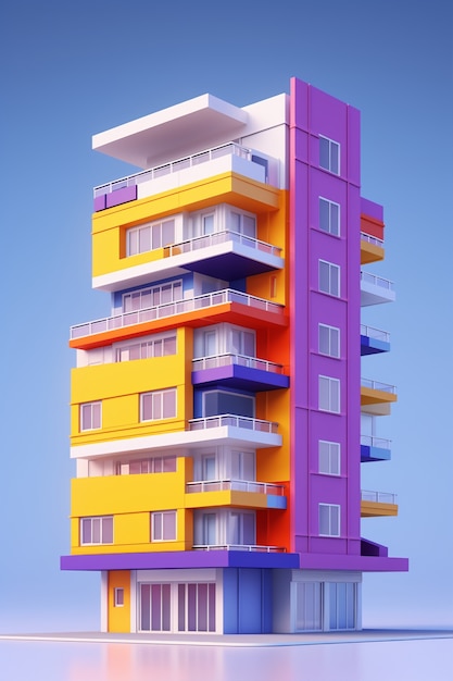 3d rendering of abstract building