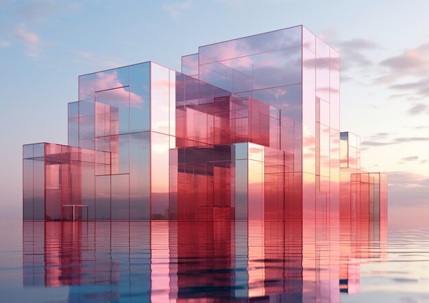 3d rendering of abstract building