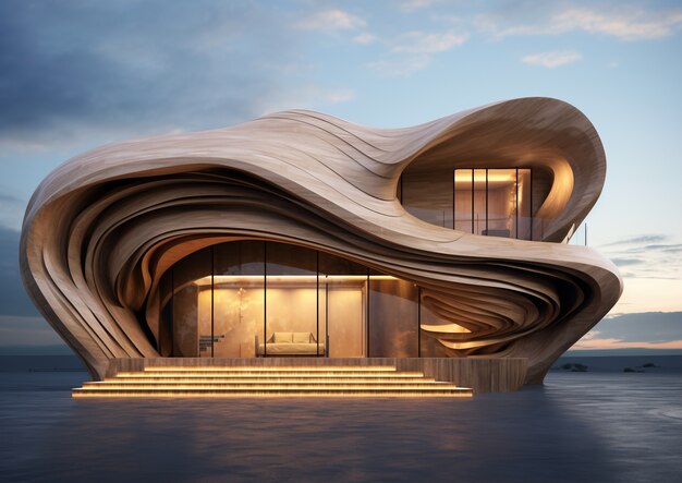 3d rendering of abstract building