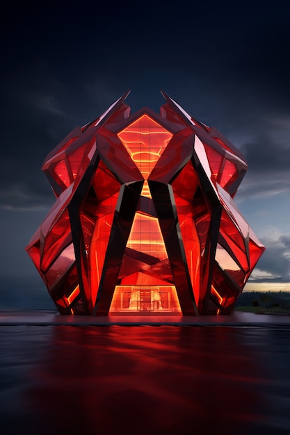 3d rendering of abstract building