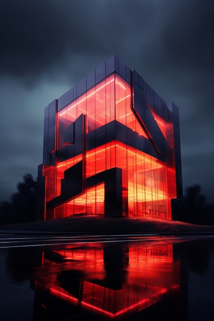 3d rendering of abstract building