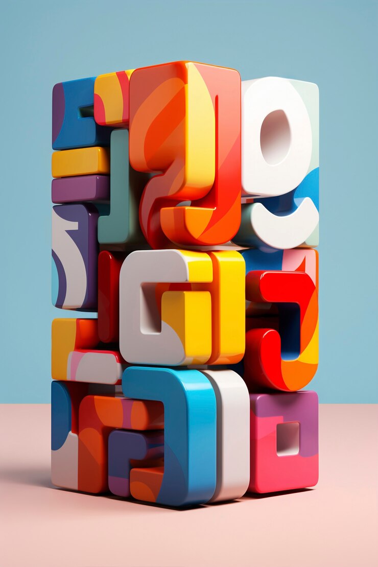 Free Photo 3d rendering of abstract geometric shape
