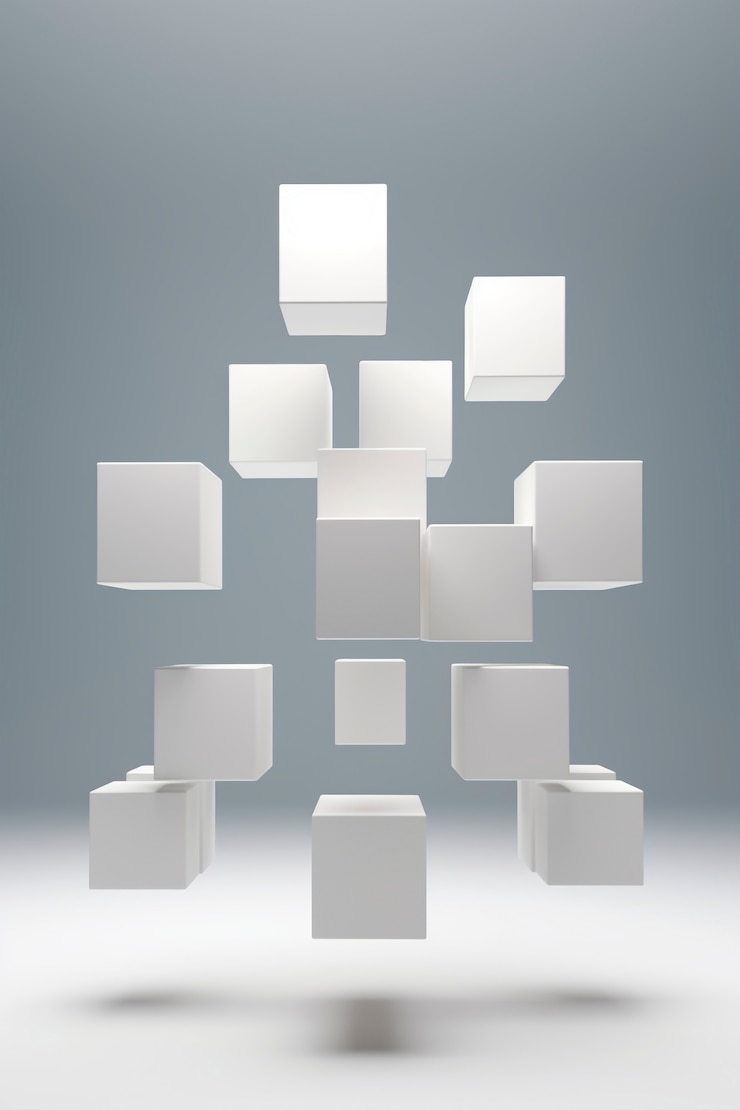 Free Photo 3d rendering of abstract geometric shapes