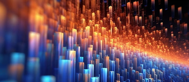 3d rendering abstract illustration of a processing data channel motion of digital data flow transferring of big data transfer and storage of data sets