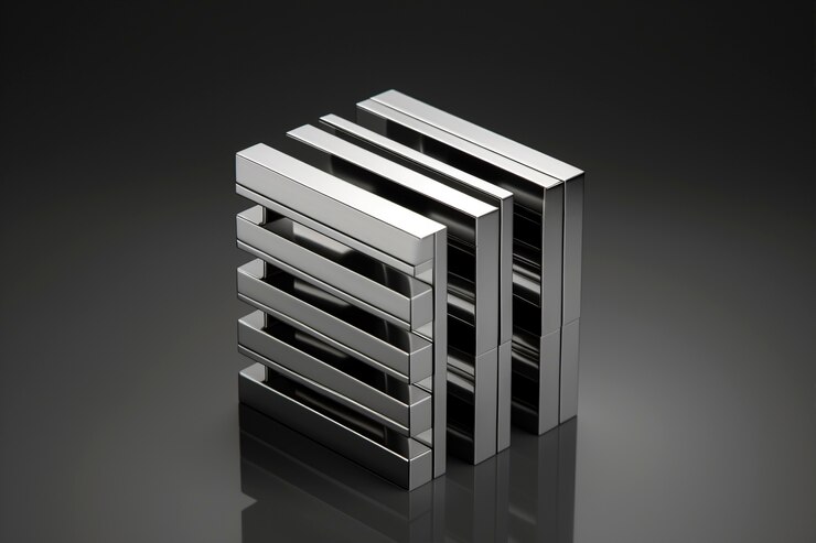 Free Photo 3d rendering of abstract metallic cube
