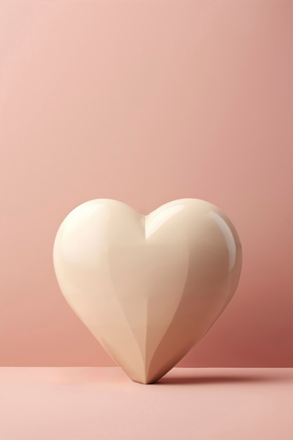 3d rendering of abstract valentine day heart