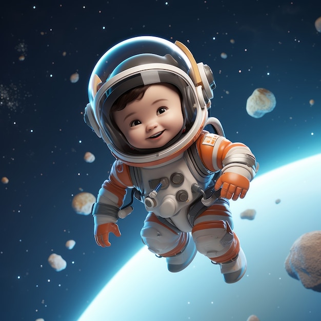 Foto gratuita rendering 3d dell'astronauta