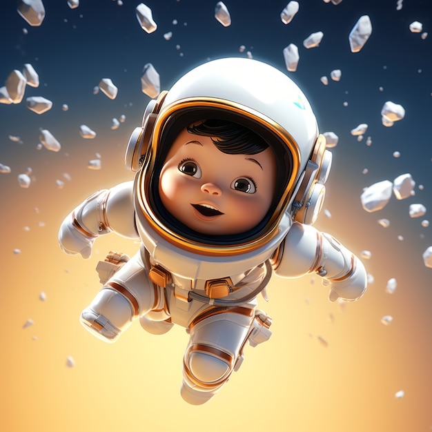 Foto gratuita rendering 3d dell'astronauta