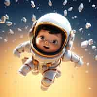 Free photo 3d rendering of astronaut