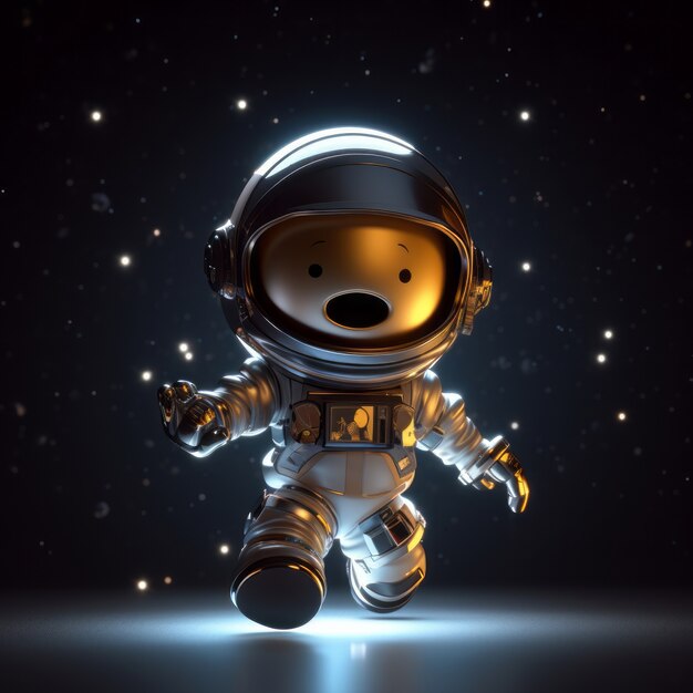 Rendering 3D dell'astronauta