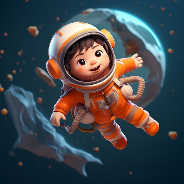 Free photo 3d rendering of astronaut