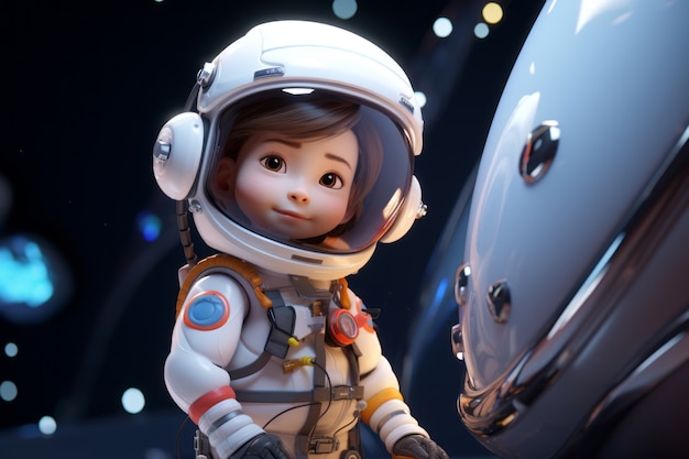 Free photo 3d rendering of astronaut