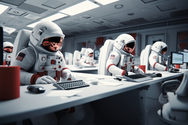 Foto gratuita rendering 3d dell'astronauta