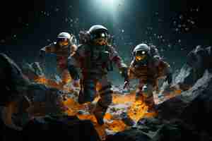 Free photo 3d rendering of astronaut